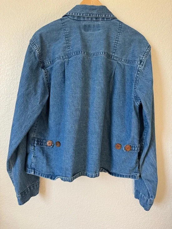 new directions Light Blue Denim Button-Front Jacket - Picture 3 of 3